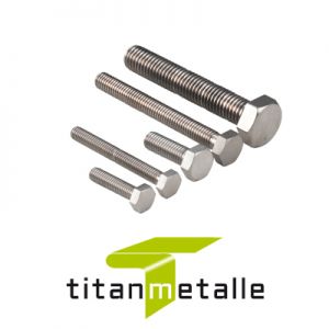 Titanium bolt 3.7165, Grade 5 DIN 933 M6x50