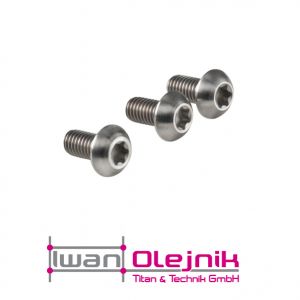 Ti-ISO 7380 flat heat screw 6 pcs. Torx 3.7165, Grade 5 M5x10