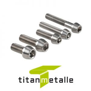 Ti-DIN 912 screw with taper head 3.7165, Grade 5 M6x14