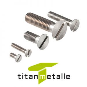 Titanium bolt 3.7035, Grade 2 DIN 963 M5x45