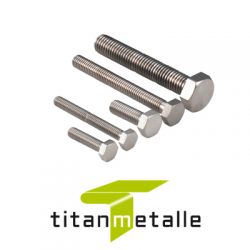 Titanium bolt 3.7165, Grade 5 DIN 933 M6x30